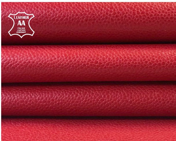 Mars Red Pebbled Lambskin 1.1mm/2.75oz / RASPBERRY RED 843