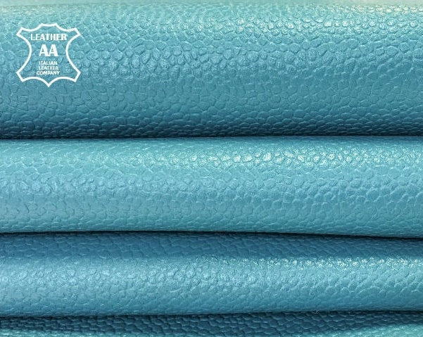 Turquoise Blue Pebbled Lambskin Leather 1.0mm/2.5oz / MAUI BLUE 867