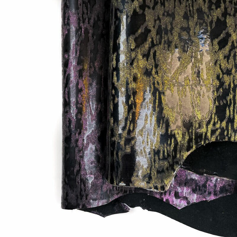 Glossy Lambskin With Sparkly Print 0.9mm/2.25oz / NIGHTSKY 1283