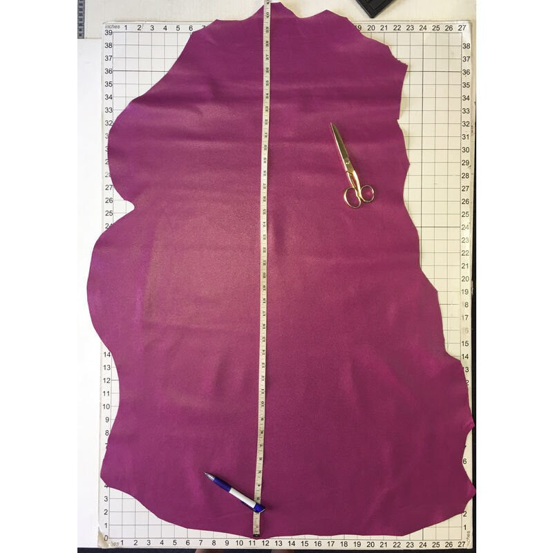 Purple Lambskin With Pebbled Print 0.8mm/2oz / PURPLE WINE 823