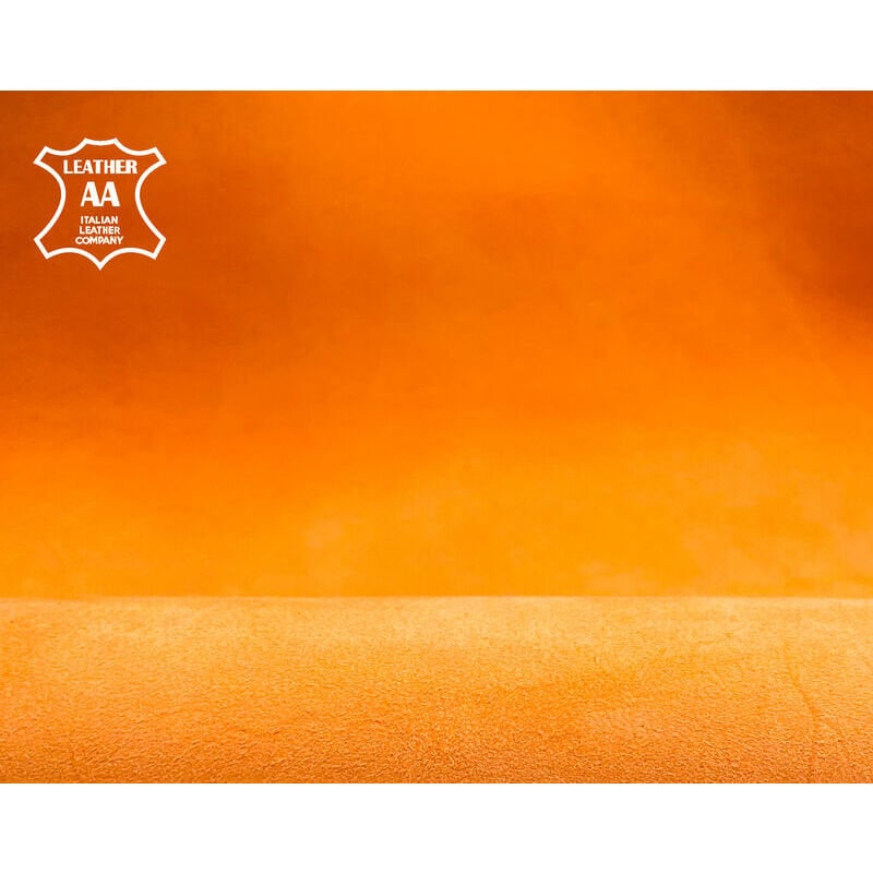 Warm Bright Orange Suede Lambskin 0.8mm/2oz / DARK CHEDDAR 1213
