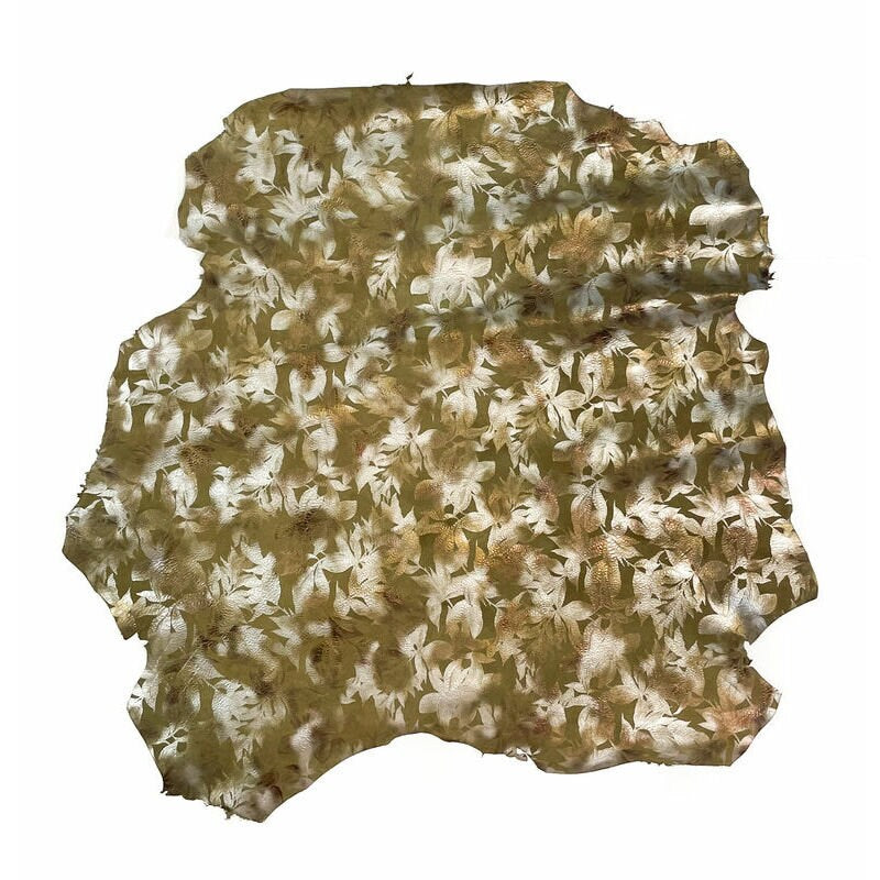 Colorful Flower Lambskin Leather 0.5-0.6mm-2.25-2.5oz / SPRING FLOWERS 1258