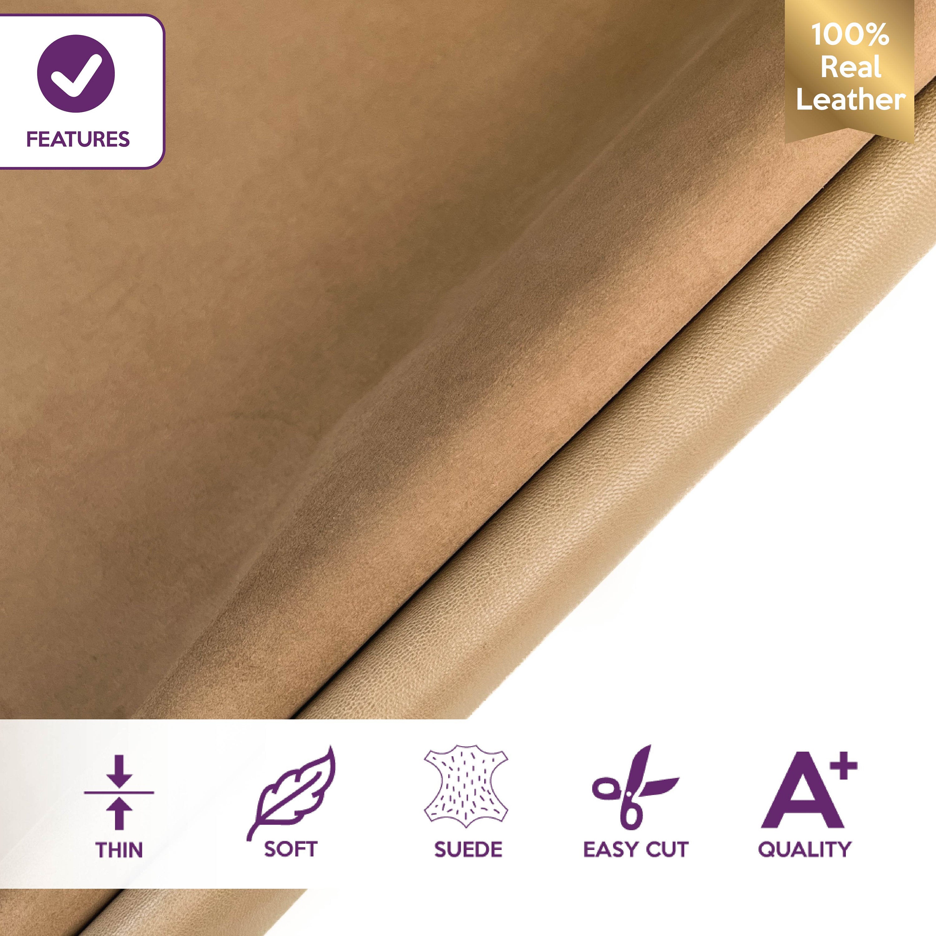 Brown Taupe Suede Lambskin 0.8mm/2oz / LIGHT TAUPE 824