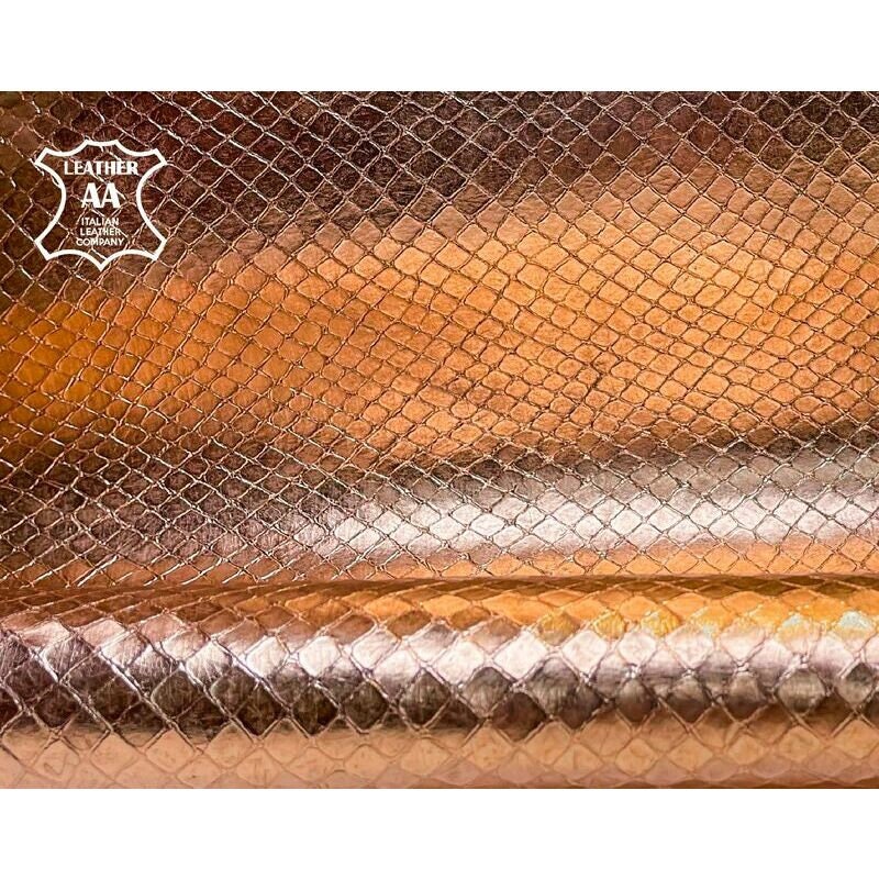 Rose Gold Lambskin With Snake Print 0.9mm/2.25oz / ROSE GOLD PYTHON 1306