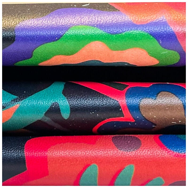 Floral Print Lambskin Leather 1.1mm/2.75oz / FLOWER FRAME 1308