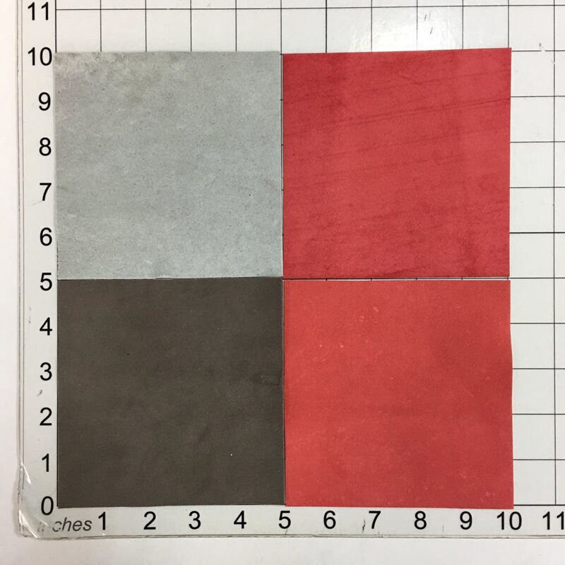 Red & Rose Gold Leather Mix 5x5in Sheets Four Real Pieces