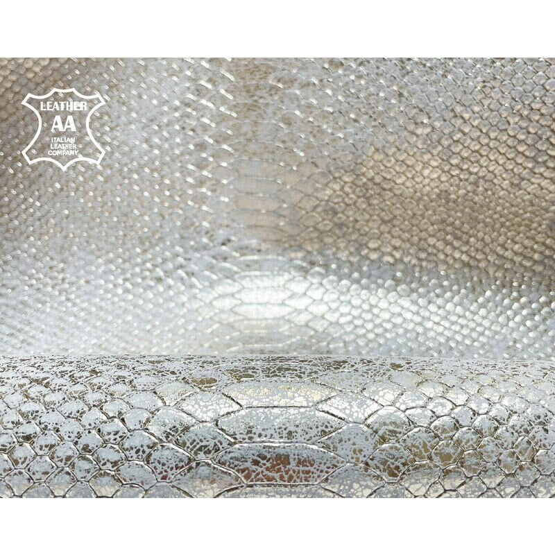 Light Metallic Snake Print Lambskin 1.0mm/2.5oz / ROYAL SNAKE 1286