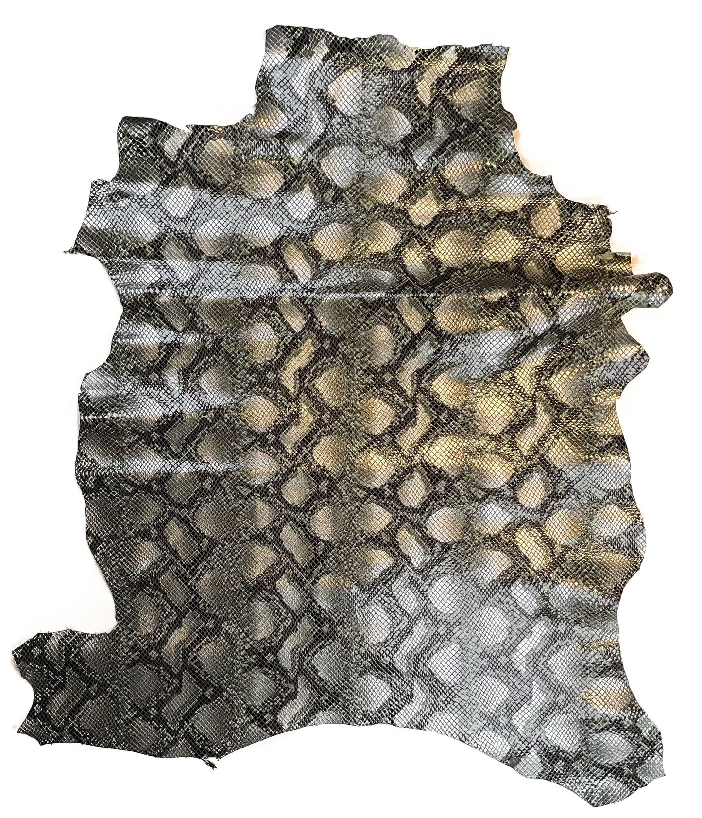 Colorful Snakeskin Print Lambskin Leather 0.7-1.2mm/1.75-3oz / SPRING SNAKE MIX 1336