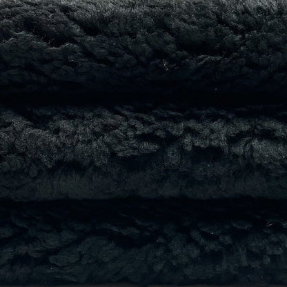 Black Lambskin Shearling Warm Double Sided Fur Fabric 2mm/5oz NEW BLACK SHEARLING 1293