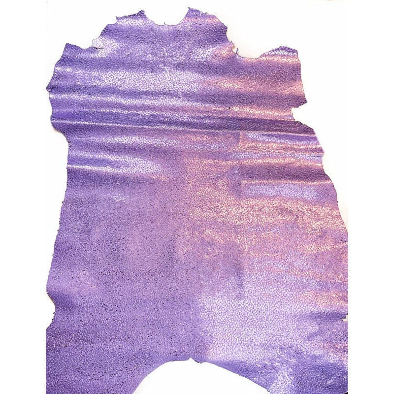 Purple Metallic Animal Print Lambskin 0.9-1.2mm/2.25-3oz / METALLIC LAVENDER MIX 1334