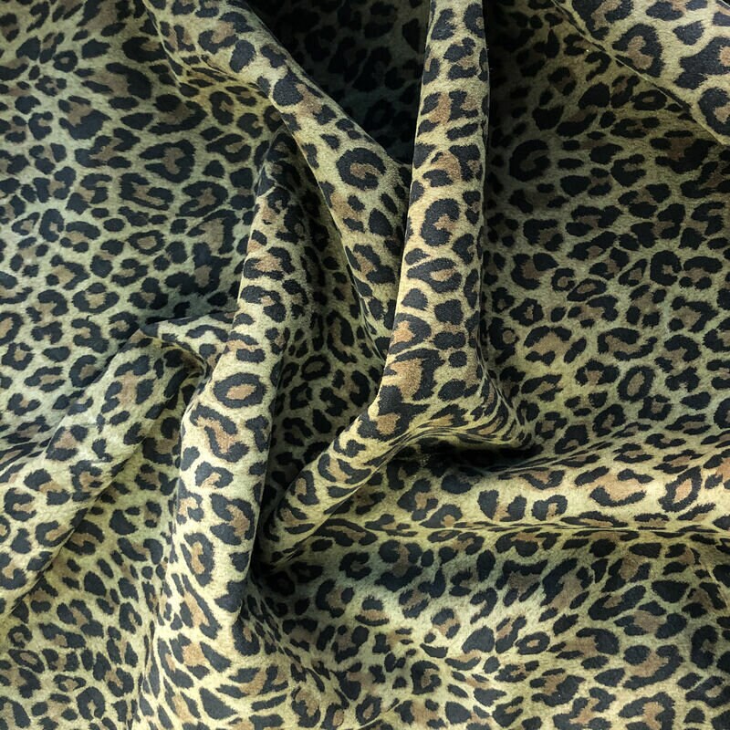 Khaki Leopard Print Lambskin 0.8mm/2oz / KHAKI LEOPARD 988