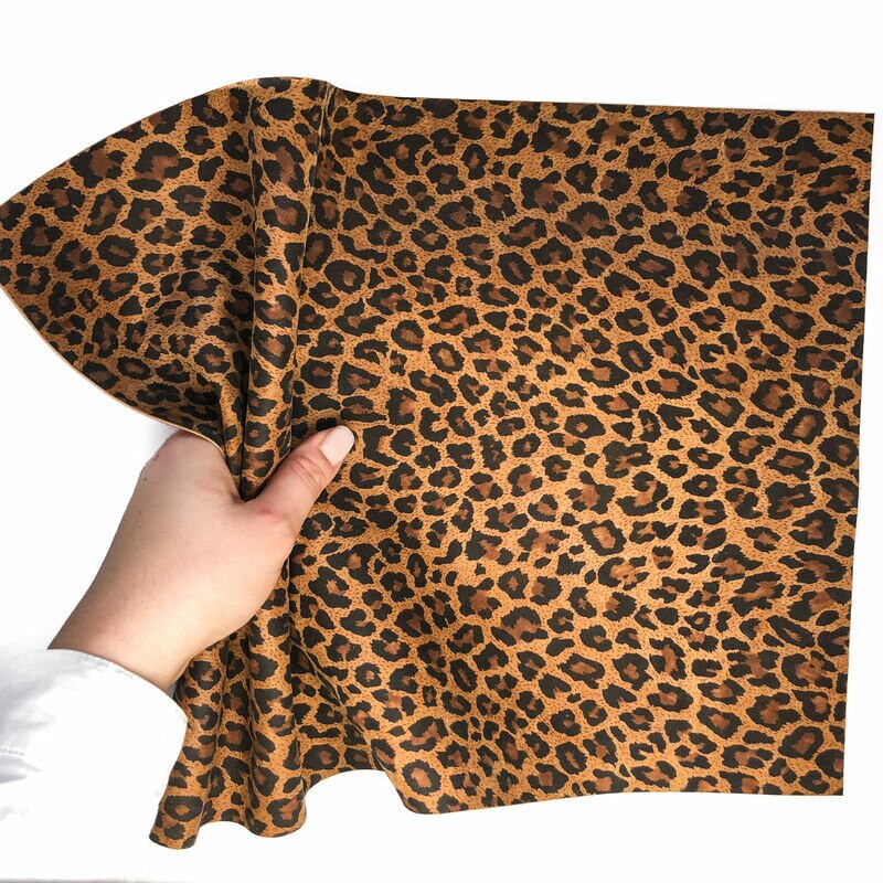 Leopard Print Lambskin Sheets 0.8 mm/2oz / HAPPY LEOPARD 1031