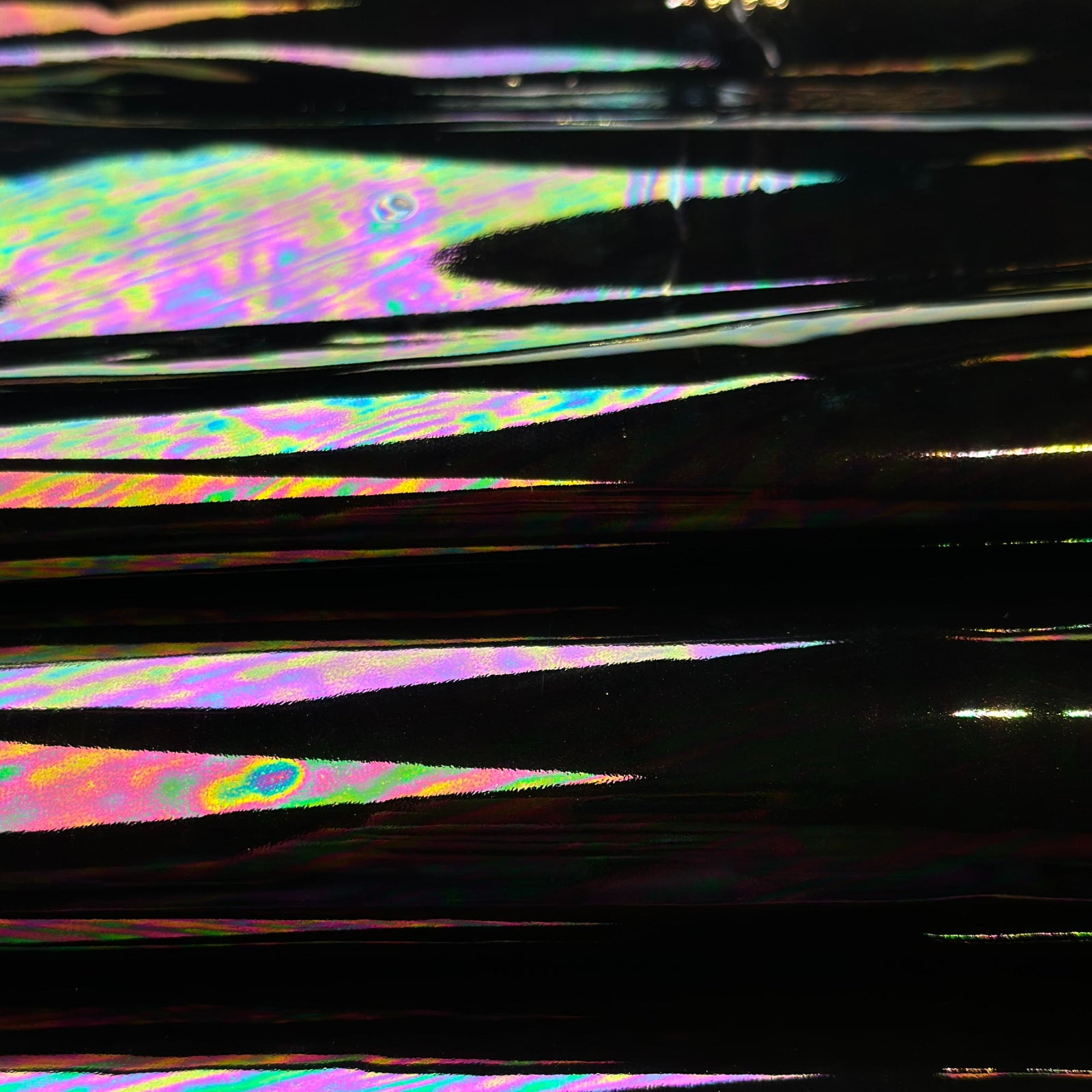 Shiny Black Patent Lambskin Leather 1.3mm//3.25oz DARK GASOLINE 1634