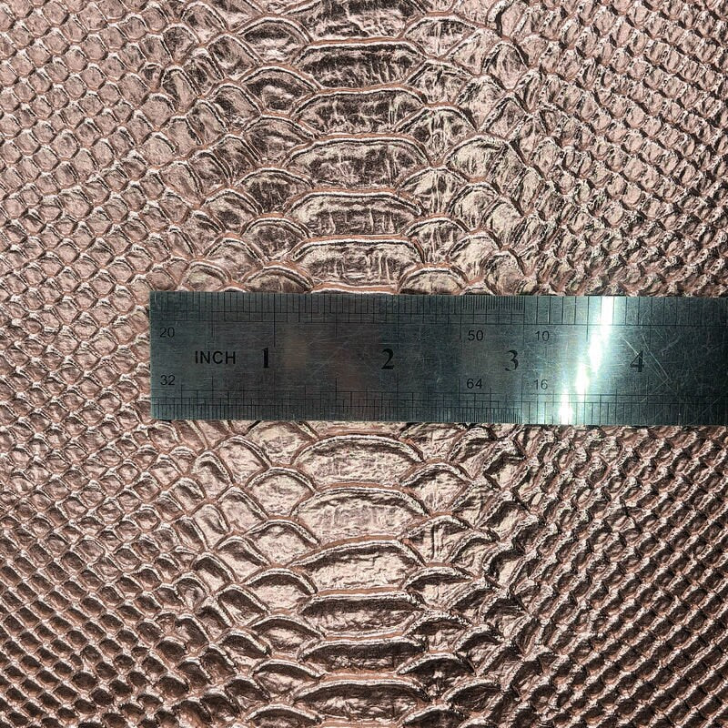 Rose Gold Lambskin With Snake Print 0.7mm/1.75oz ROSE GOLD SNAKE 896