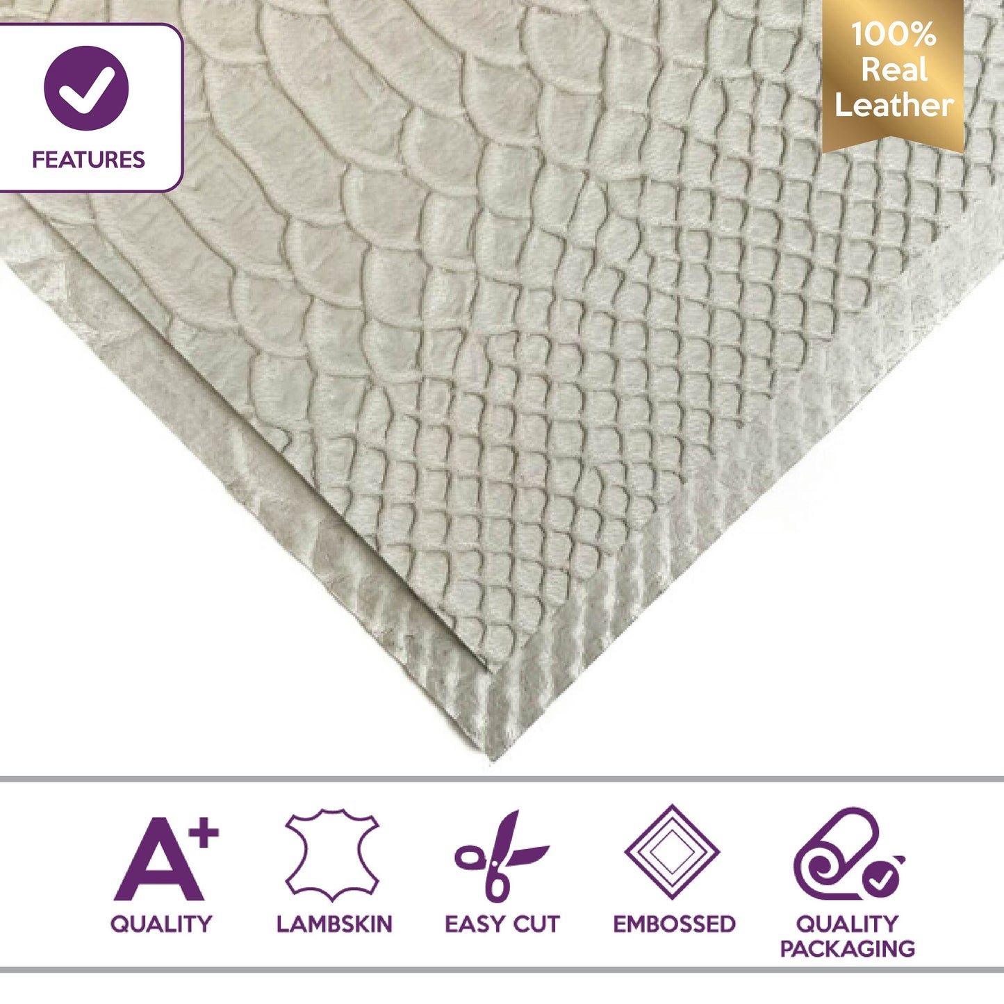 White Lambskin With Print 0.8mm/2oz / PELICAN SNAKE 1198