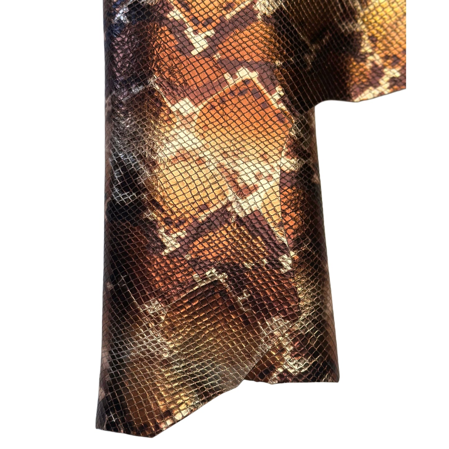 Unique Bronze Metallic Lambskin 1.1-1.2mm/2.75-3oz Bronze Snake 1636