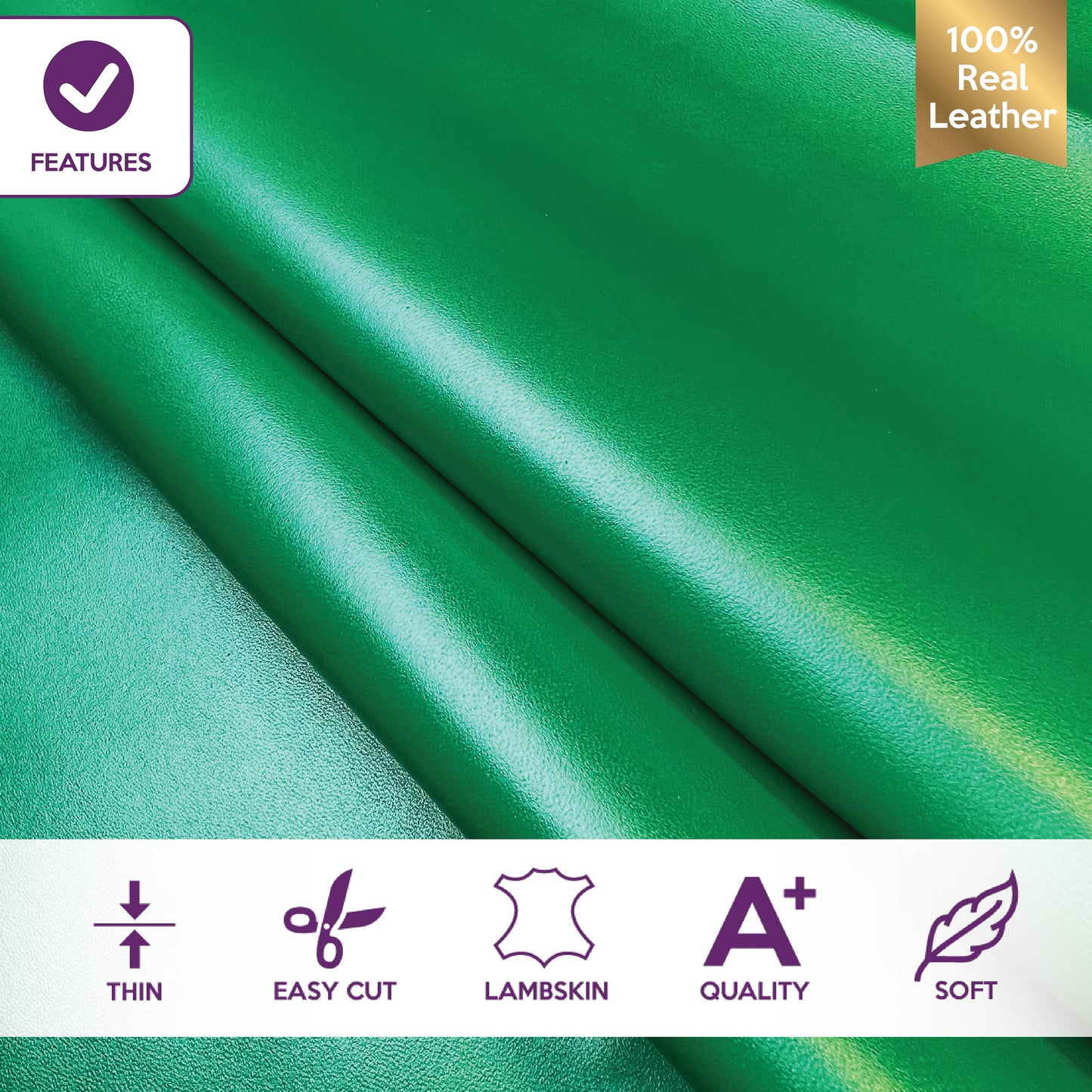 Emerald Green Lambskin 0.8mm/2oz / DARK EMERALD 1417