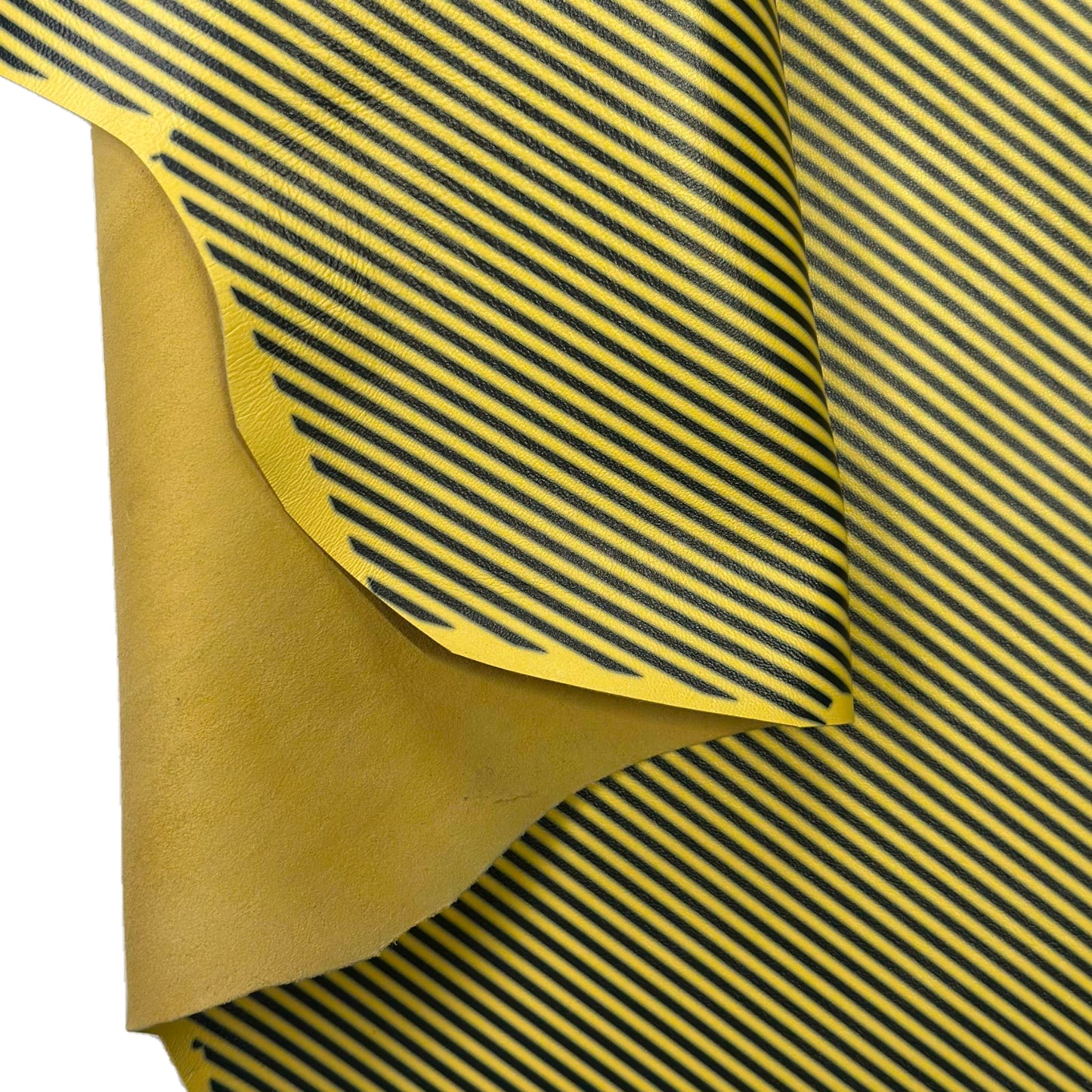Yellow Lambskin Leather With Black Stripes 1mm//2.5oz Yellow Stripes 1627