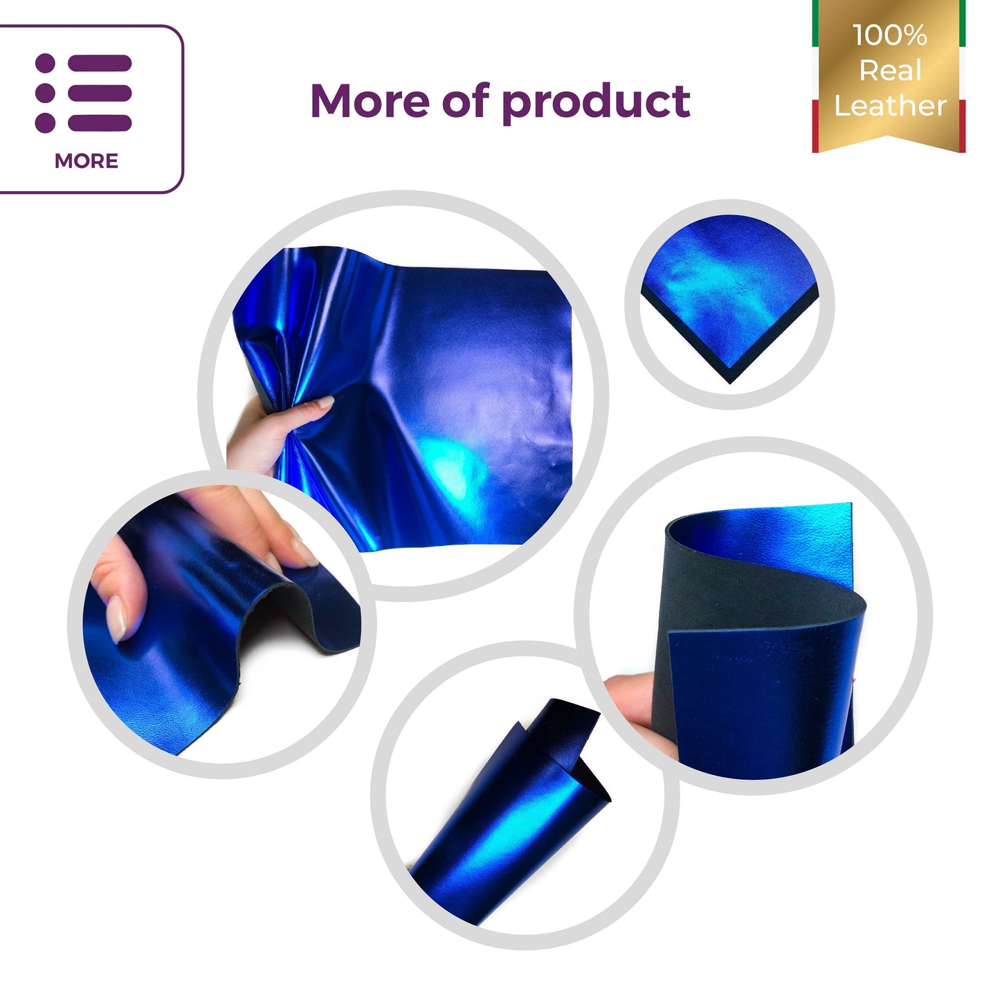 Royal Blue Metallic Lambskin Sheets 2oz/0.8mm / ROYAL BLUE 352
