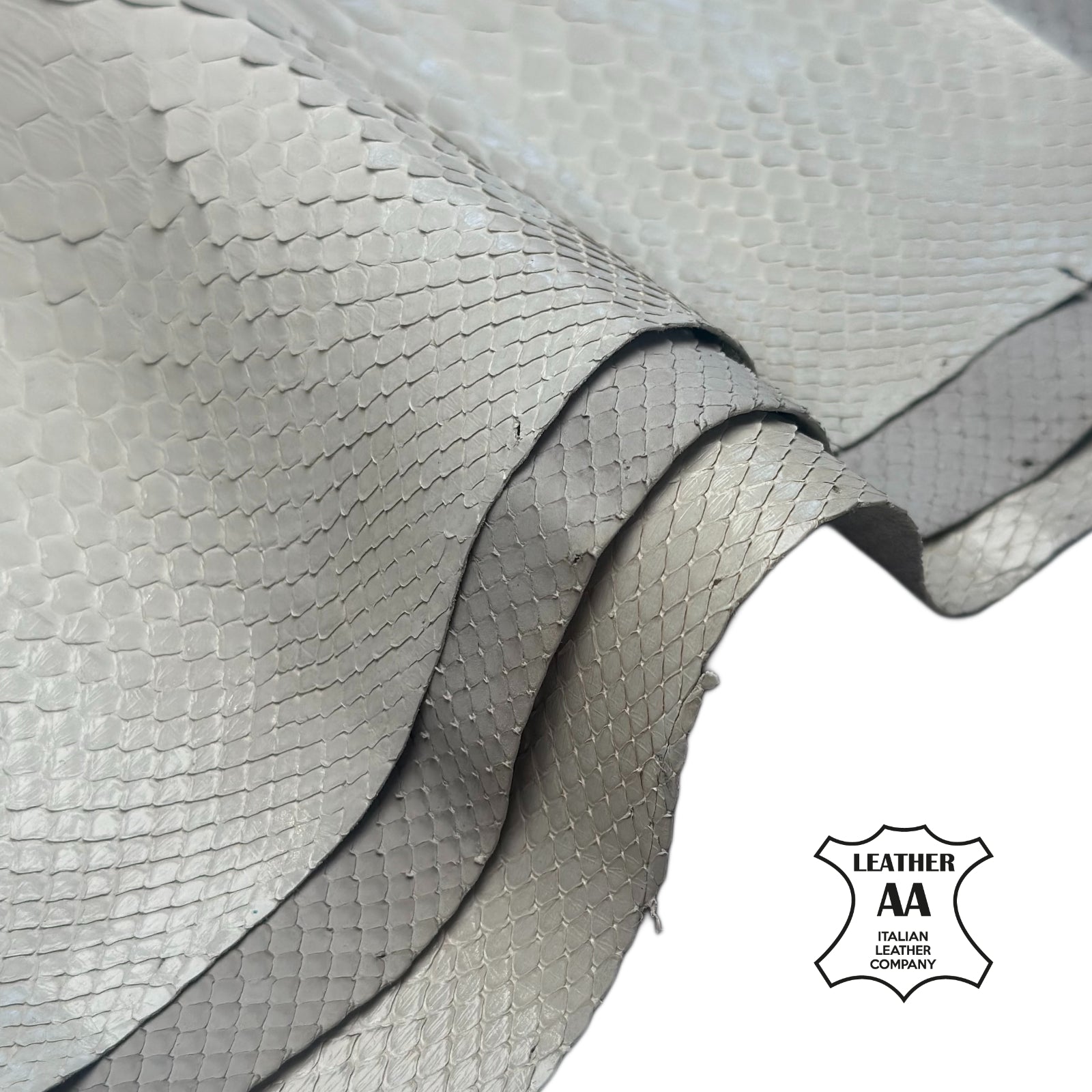 White Python Leather Scraps Real Snake Skin Pieces 0.3-0.6 mm (0.75-1.5 oz)