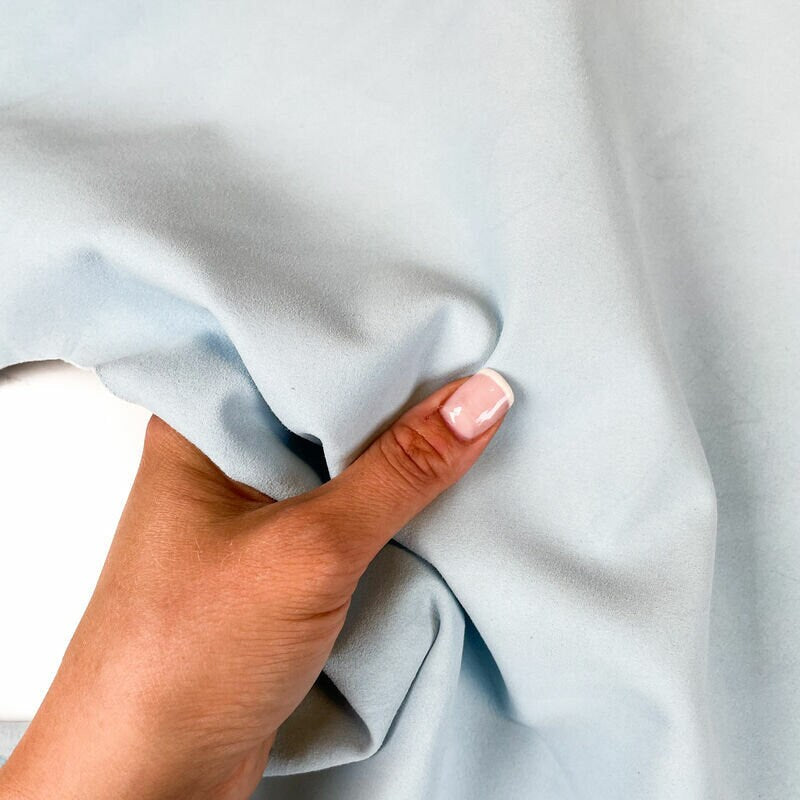 Light Blue Suede Lambskin Thin 0.5mm/1.25oz / BABY BLUE 1371