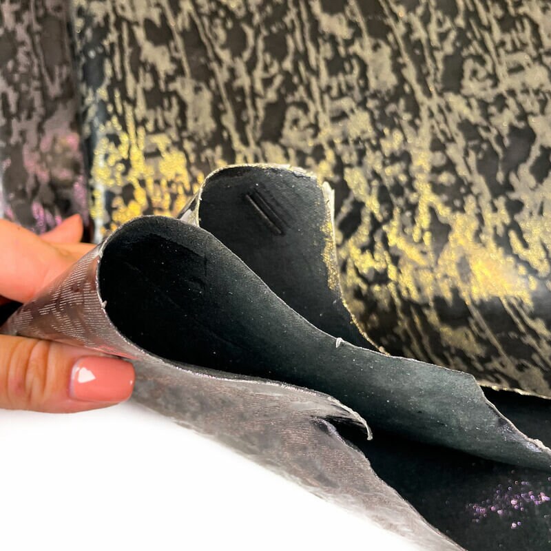 Glossy Lambskin With Sparkly Print 0.9mm/2.25oz / NIGHTSKY 1283