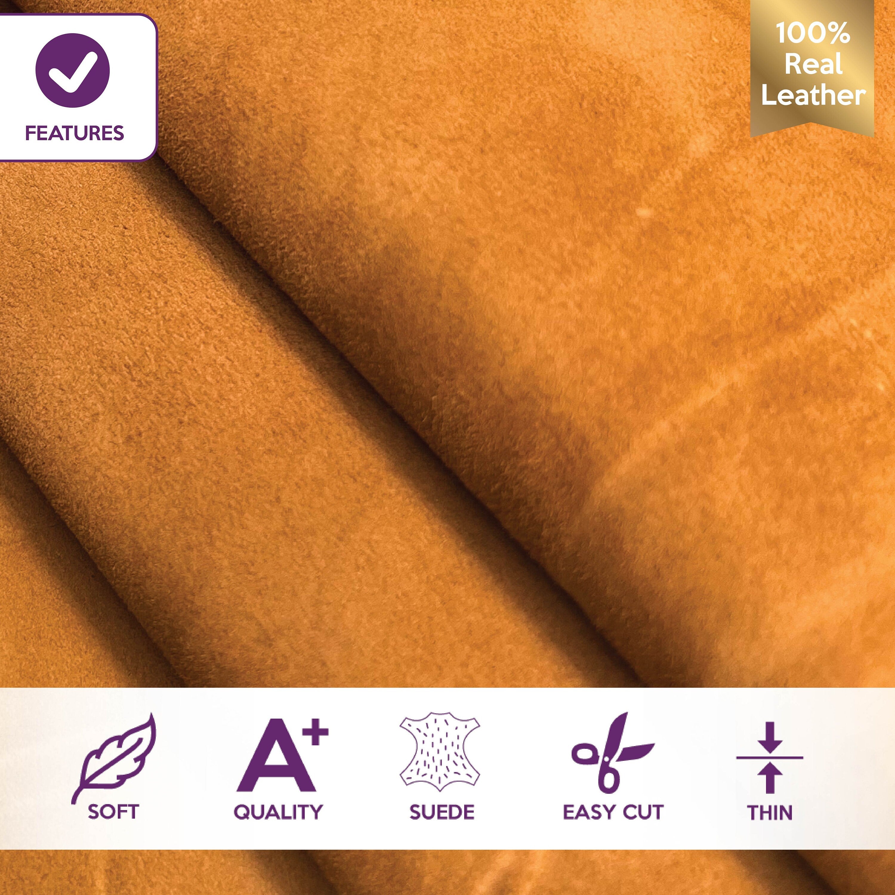 Brown Soft Suede Lambskin Thin 0.5mm/1.25oz / ROASTED PECAN 921