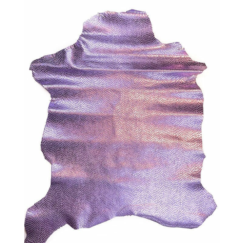 Purple Metallic Animal Print Lambskin 0.9-1.2mm/2.25-3oz / METALLIC LAVENDER MIX 1334