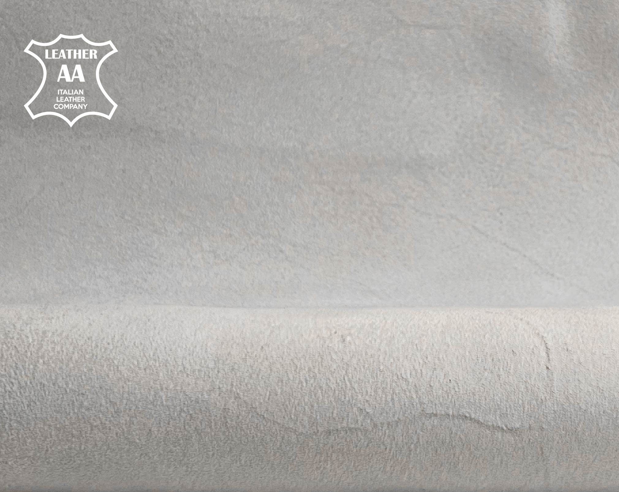 Light Gray Suede Lambskin Thick Soft 1.0 mm/ 2.5 oz / MICRO CHIP 222