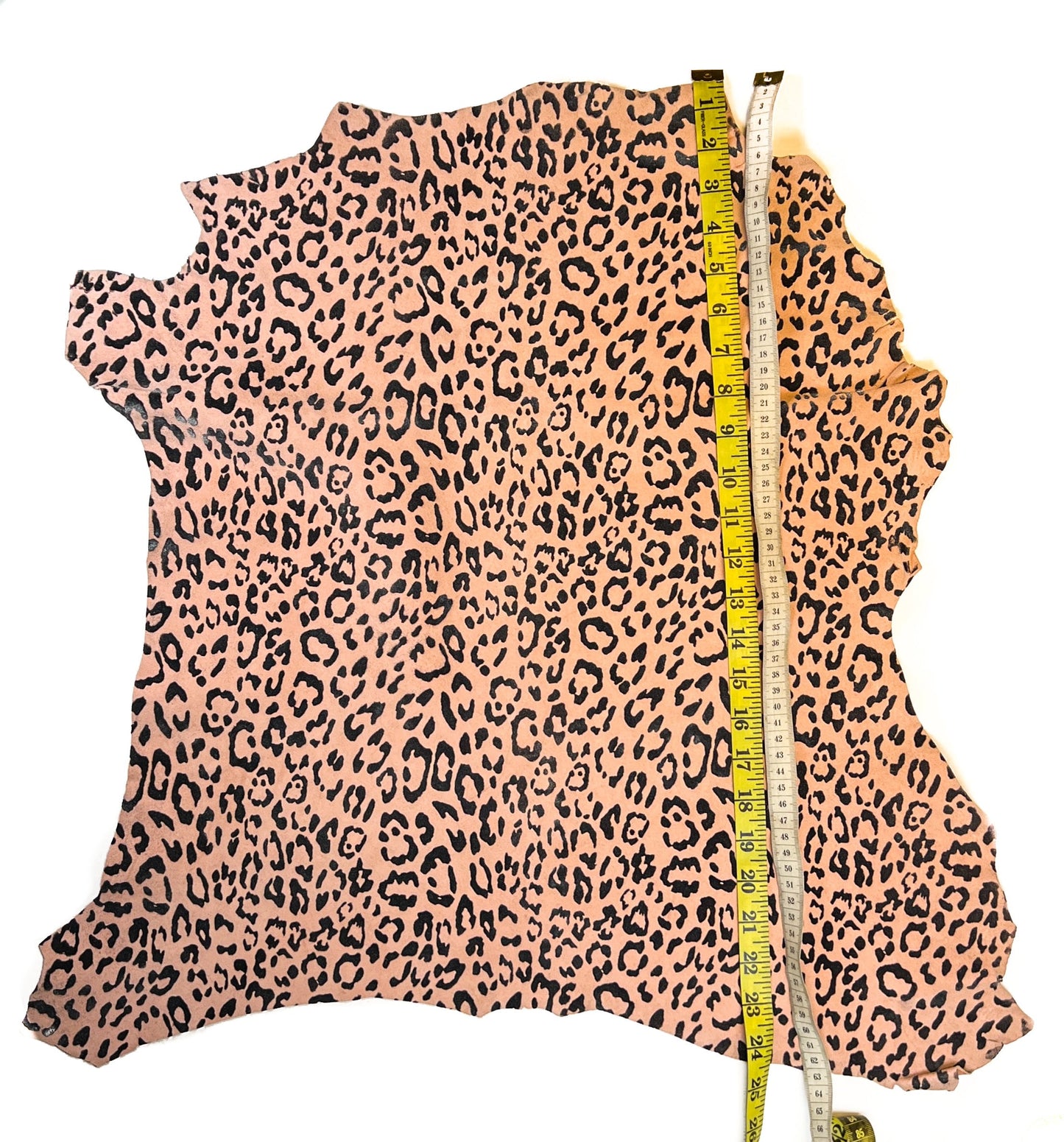 Coral Black Lambskin Suede Leather With Print 0.8-1.2mm/2-3oz