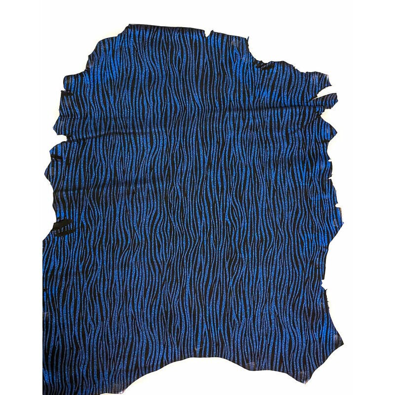 Shiny Zebra Stripes Lambskin Leather 0.9-1.0mm/2.25-2.5oz / SPARKLY ZEBRA 1260