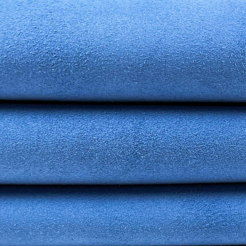 Dusty Blue Suede Lambskin 0.9 mm / 2.25oz / NEBULAS BLUE 1220