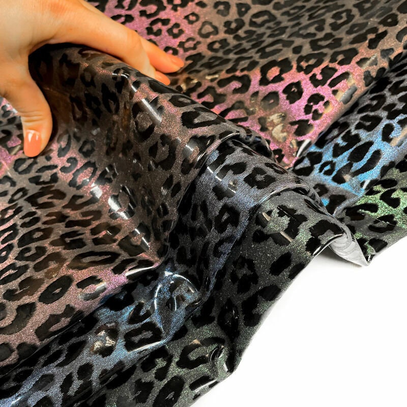 Glossy Lambskin With Leopard Print 0.9-1.0mm/2.25-2.5oz / NIGHTSKY LEO 1279