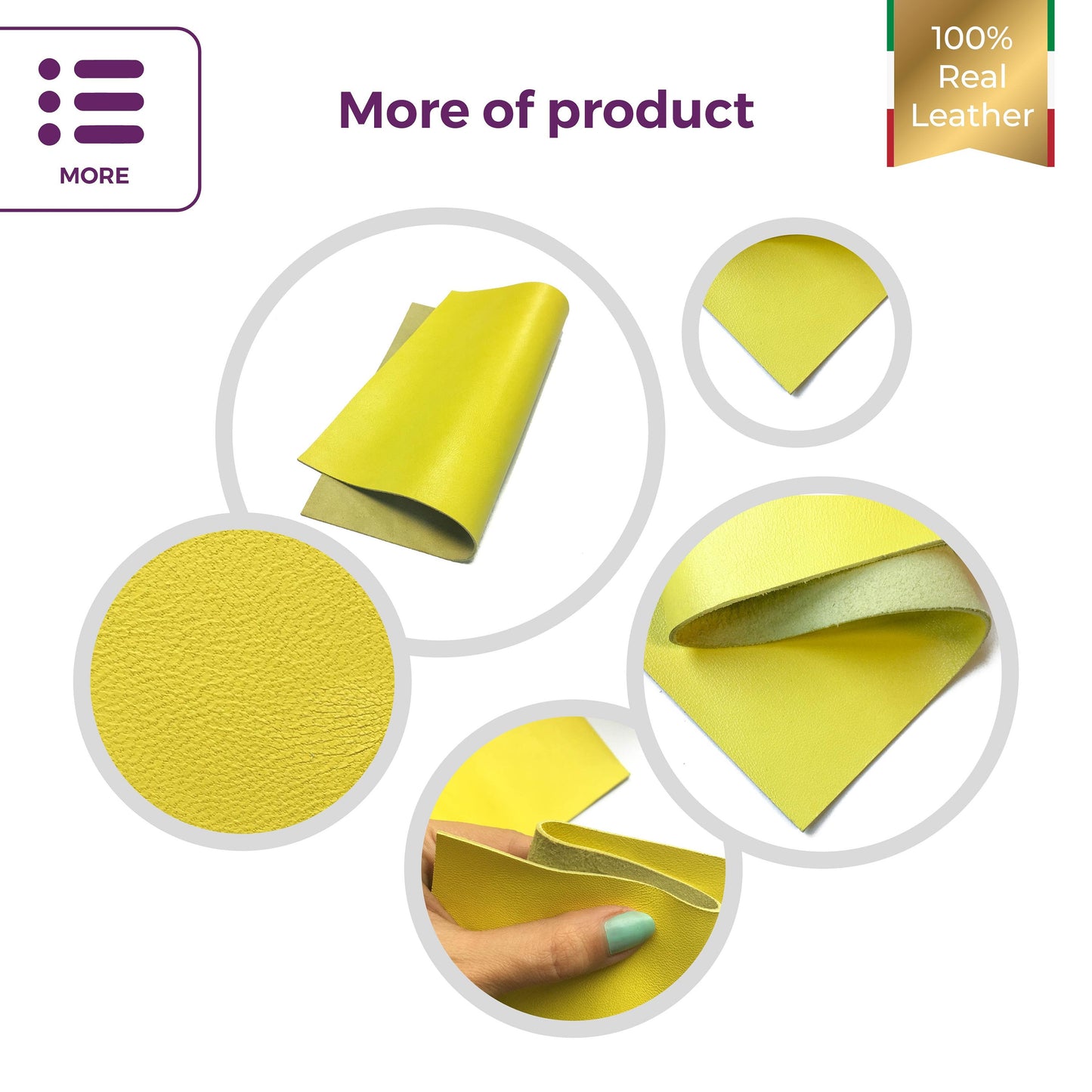 Bright Yellow Lambskin Sheets / 0.9 mm / 2.25oz / MAIZE 597
