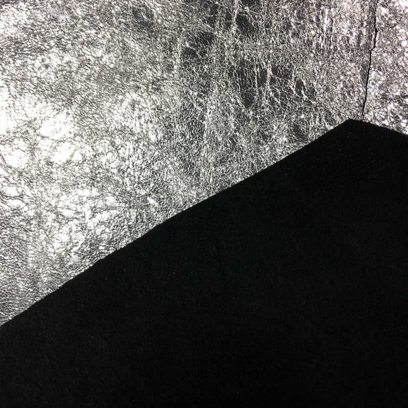 SILVER leather fabric metallic Genuine Sheep skin sheets for sewing CRUNCHY SILVER 709, 2.25 oz Thin Natural Leather pieces Silver Leather
