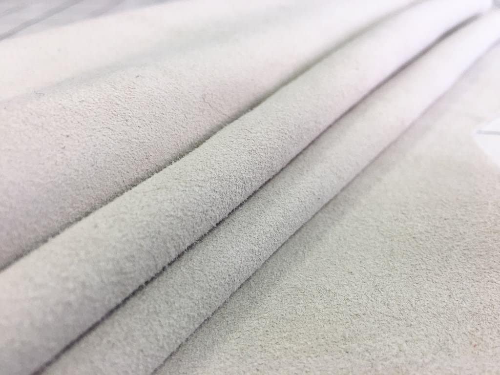 White Suede Linen White Thin Velour 0.5mm/1.25oz / BIRCH 607