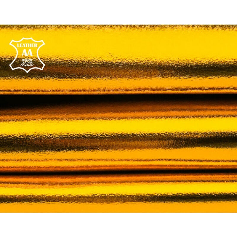 Yellow Metallic Lambskin Hides 0.8mm/2oz / YELLOW GOLD 959