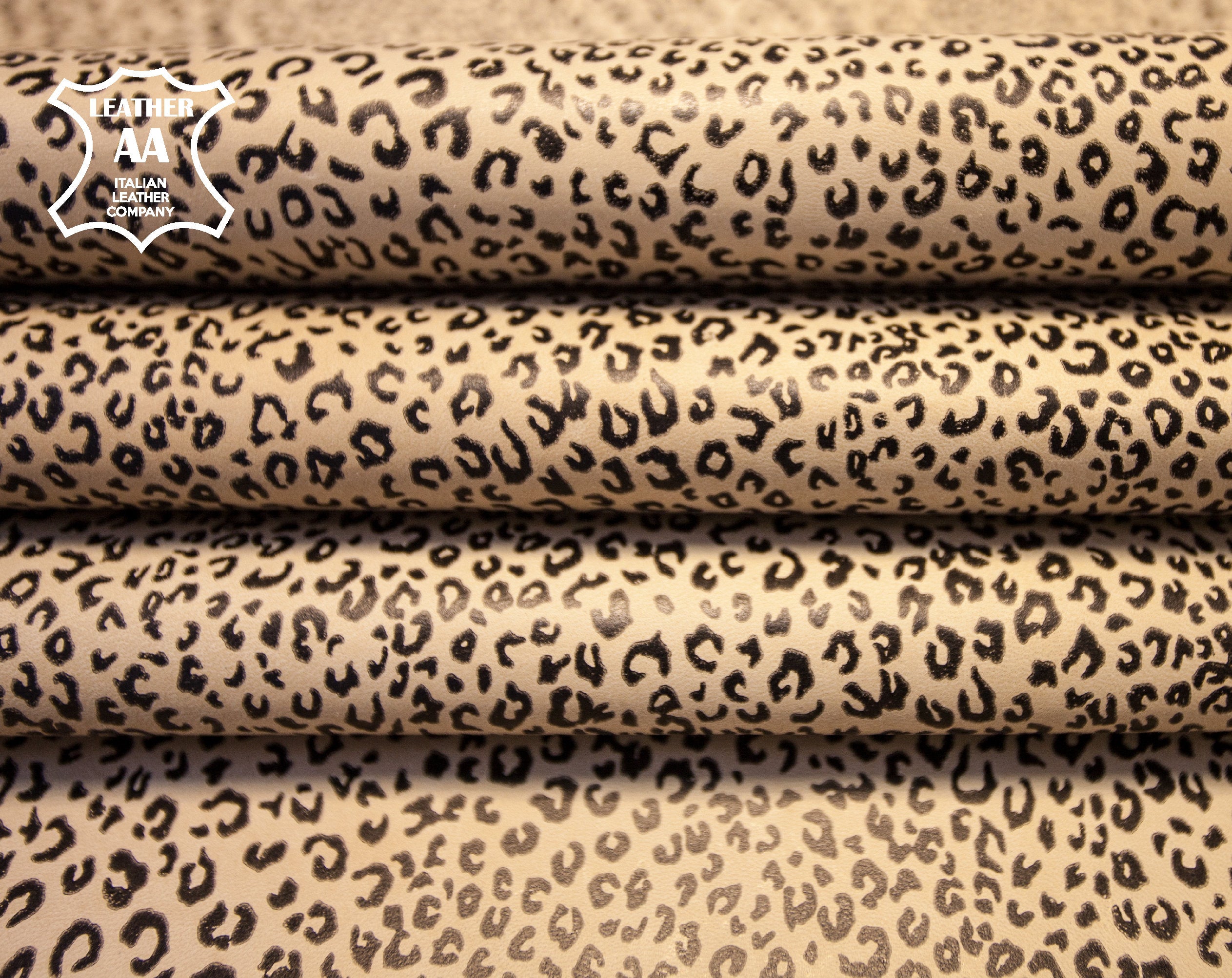 Small Spots Print Lambskin Leather 0.7mm/1.75oz ICED COFFEE 696