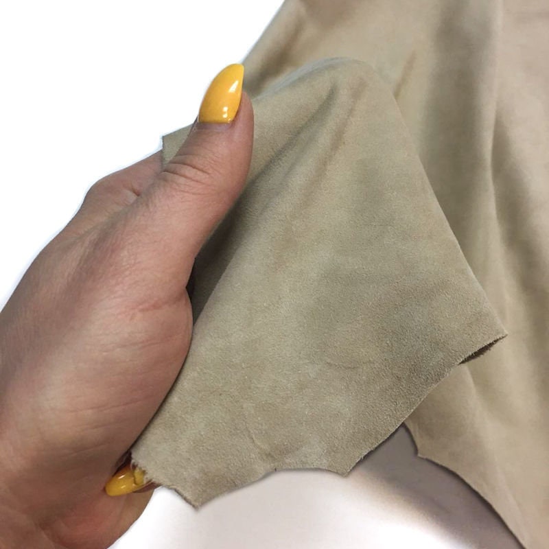 Nude Beige Suede Lambskin Leather 1.5oz//0.5mm NOUGAT 753