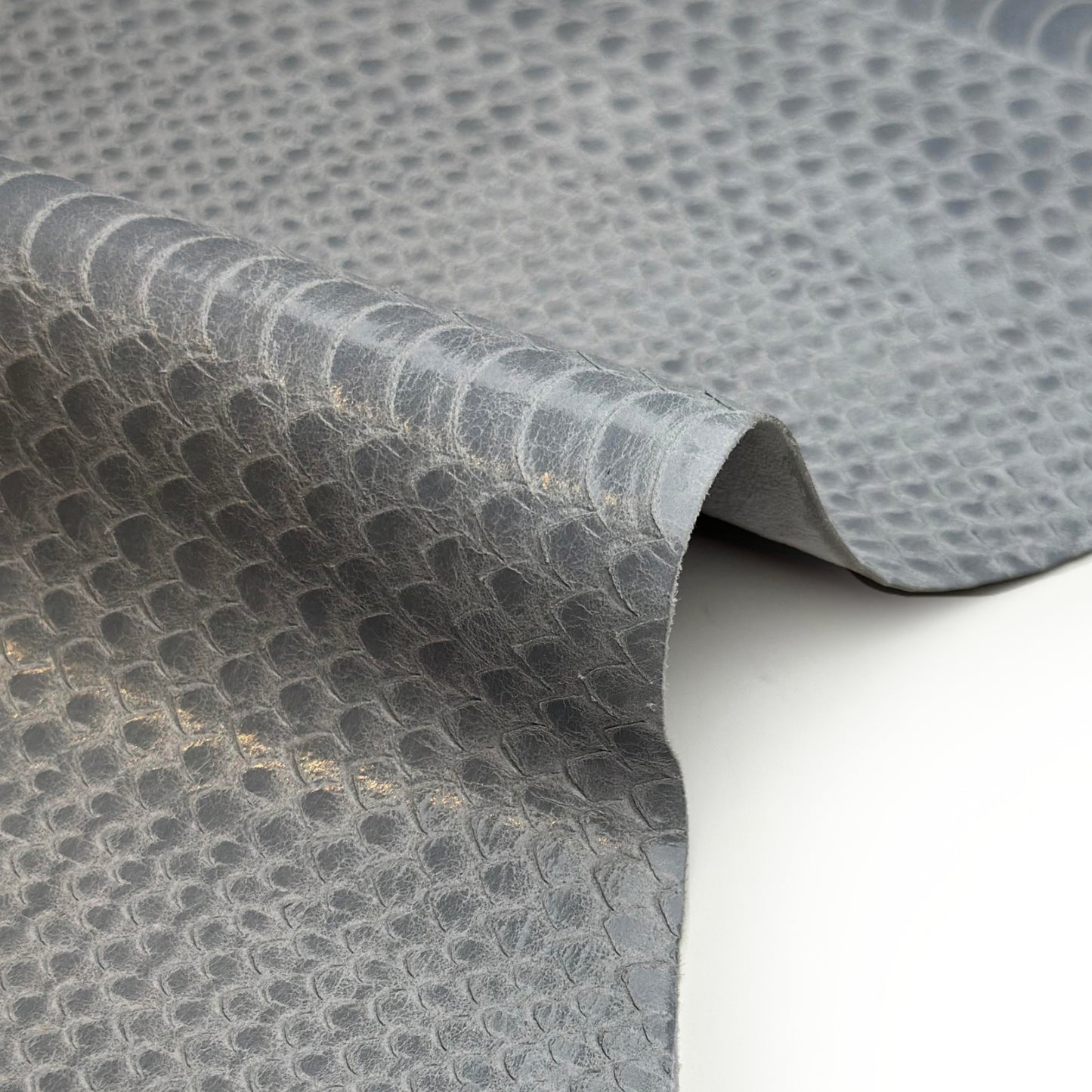 Gray Lambskin With Laser Cut Snake Print 1mm/2.75oz GRAY SNAKE 1617