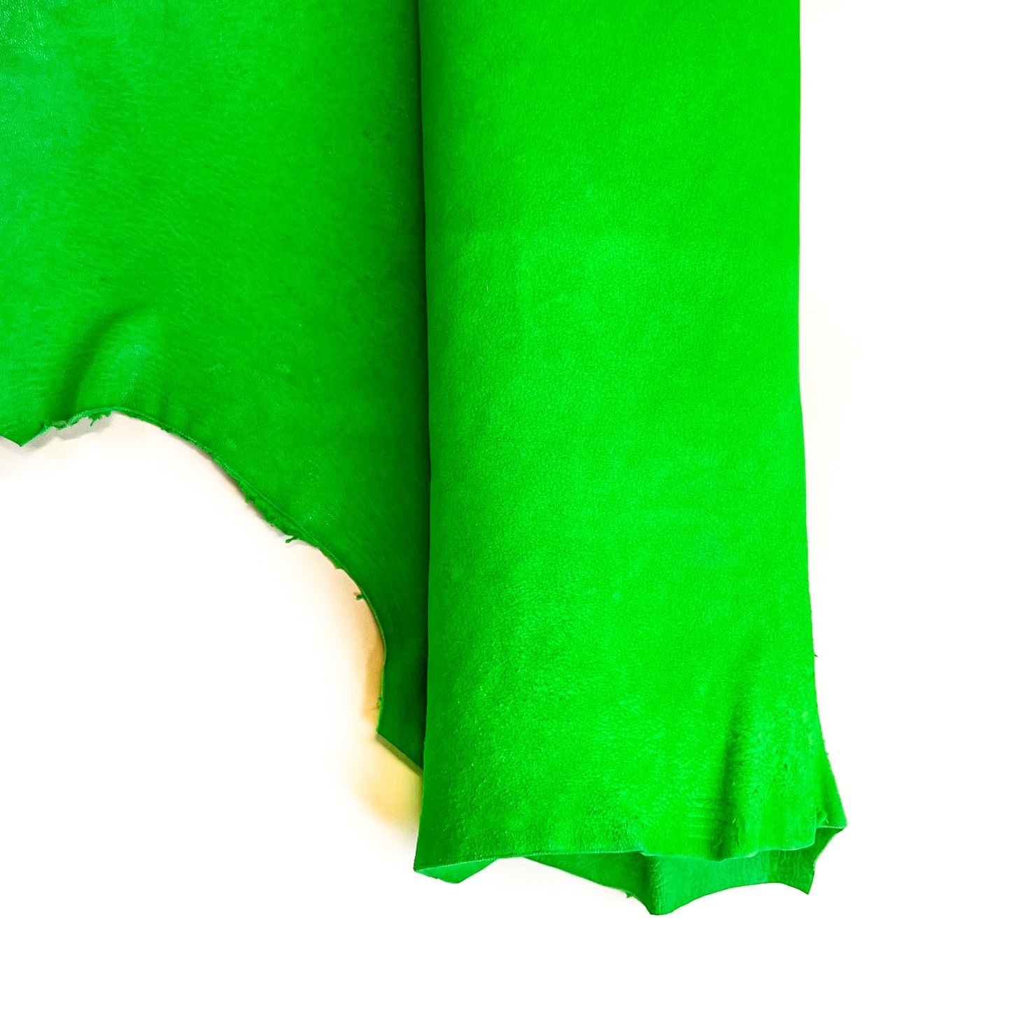 Neon Green Natural Vegetable Tanned Lambskin 1.1-1.2mm / 2.75-3oz Neon Green Veg Tan 1474