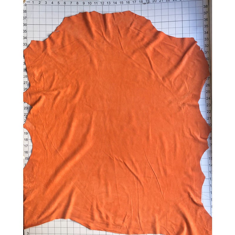 Orange Suede Lambskin Thin 0.6 mm / 1.5 oz / DUSTY ORANGE 911
