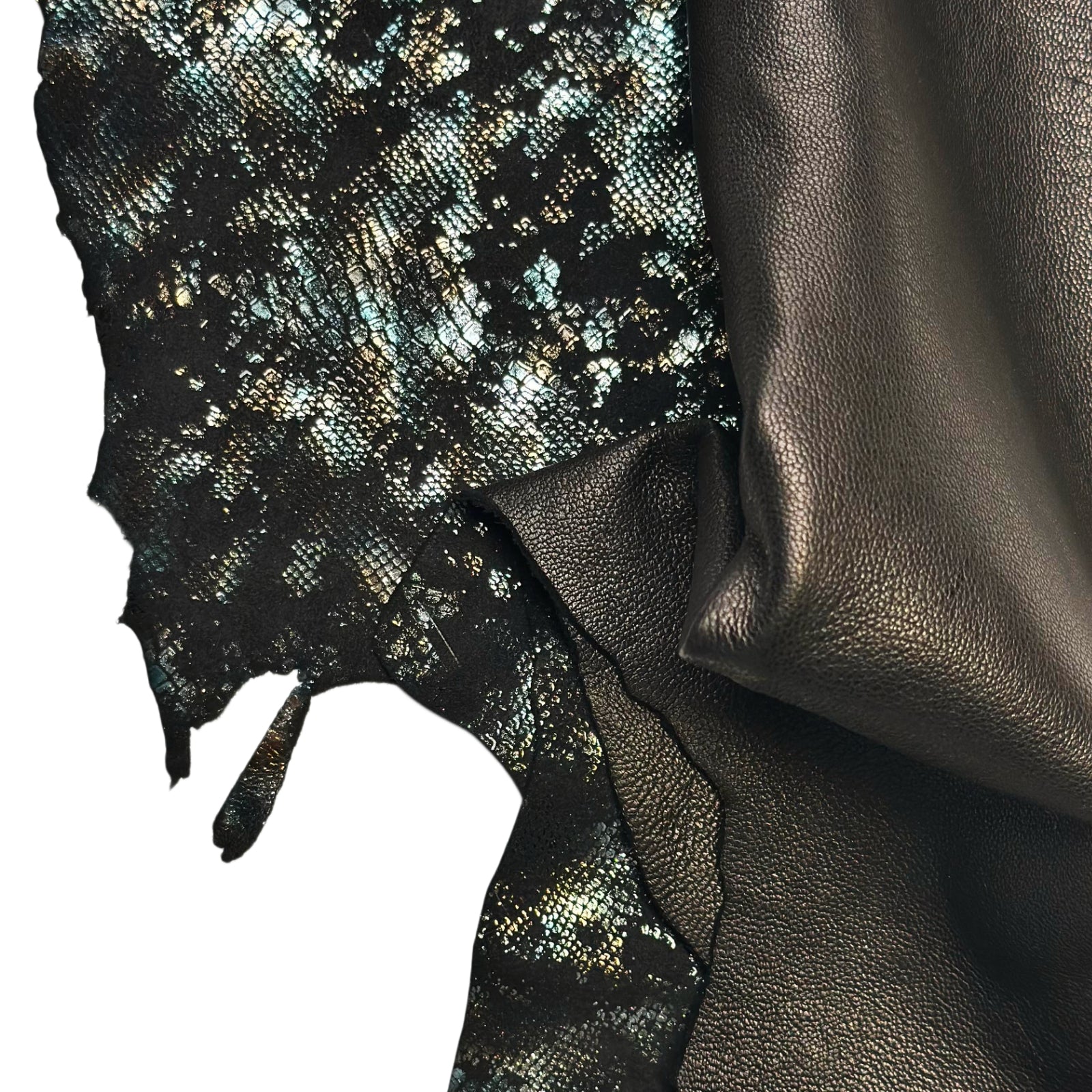 Iridescent Snakeskin Print Lambskin 1mm/2.5oz Thick 1612