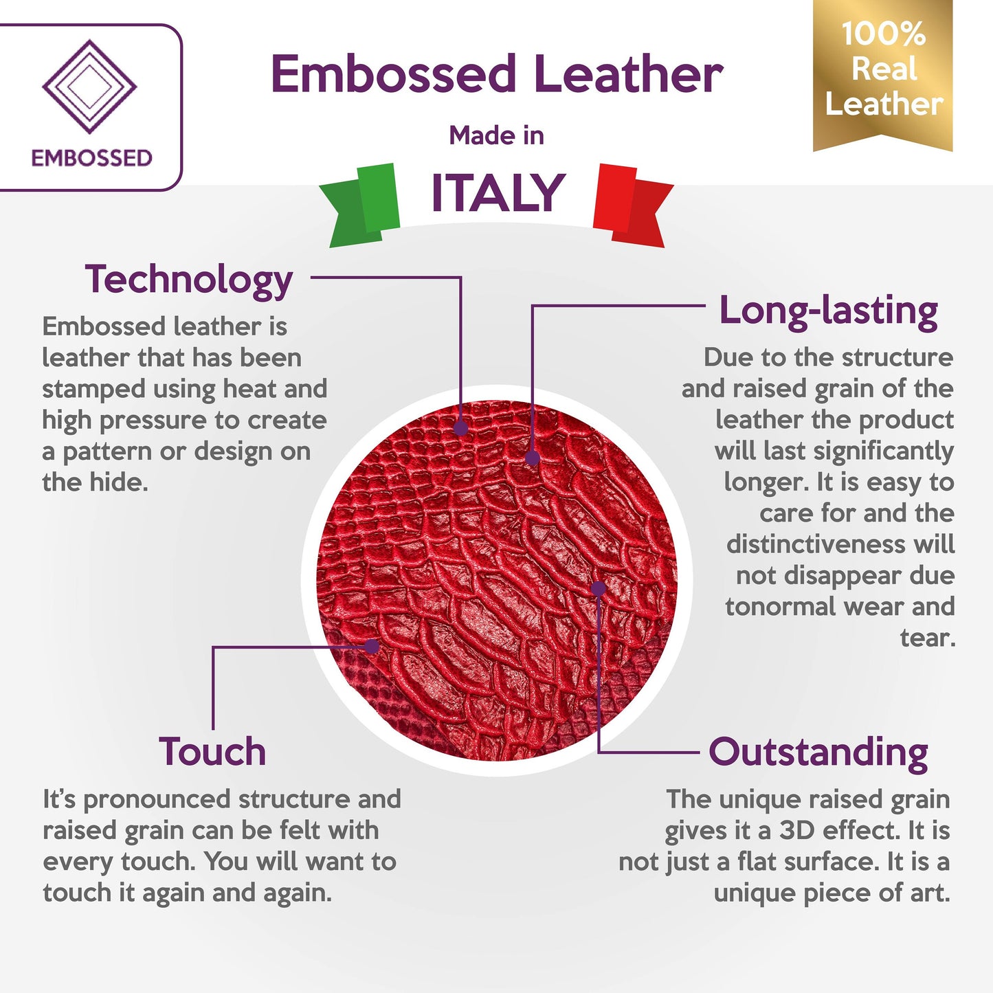 Red Lambskin With Print 0.6mm/1.5oz / RED SAMBA SNAKE