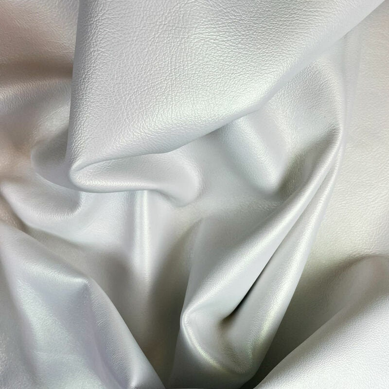 Smooth White Lambskin Hide 1.0mm/2.5oz / WHITE PEARL PERLAMUTER 1165