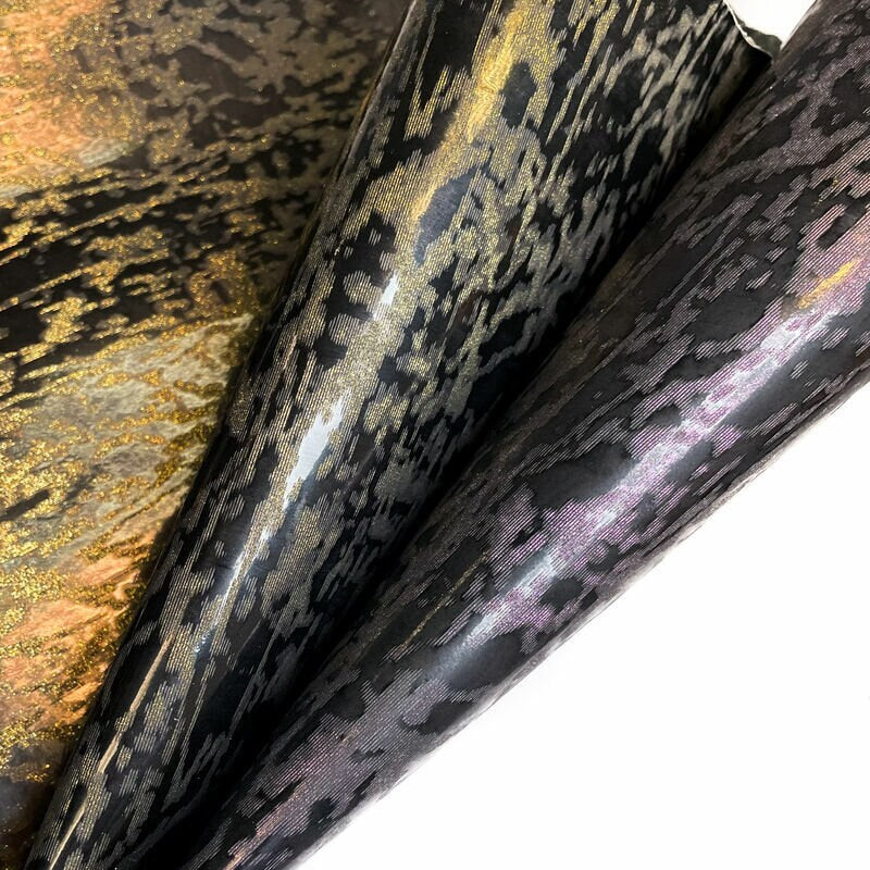 Glossy Lambskin With Sparkly Print 0.9mm/2.25oz / NIGHTSKY 1283