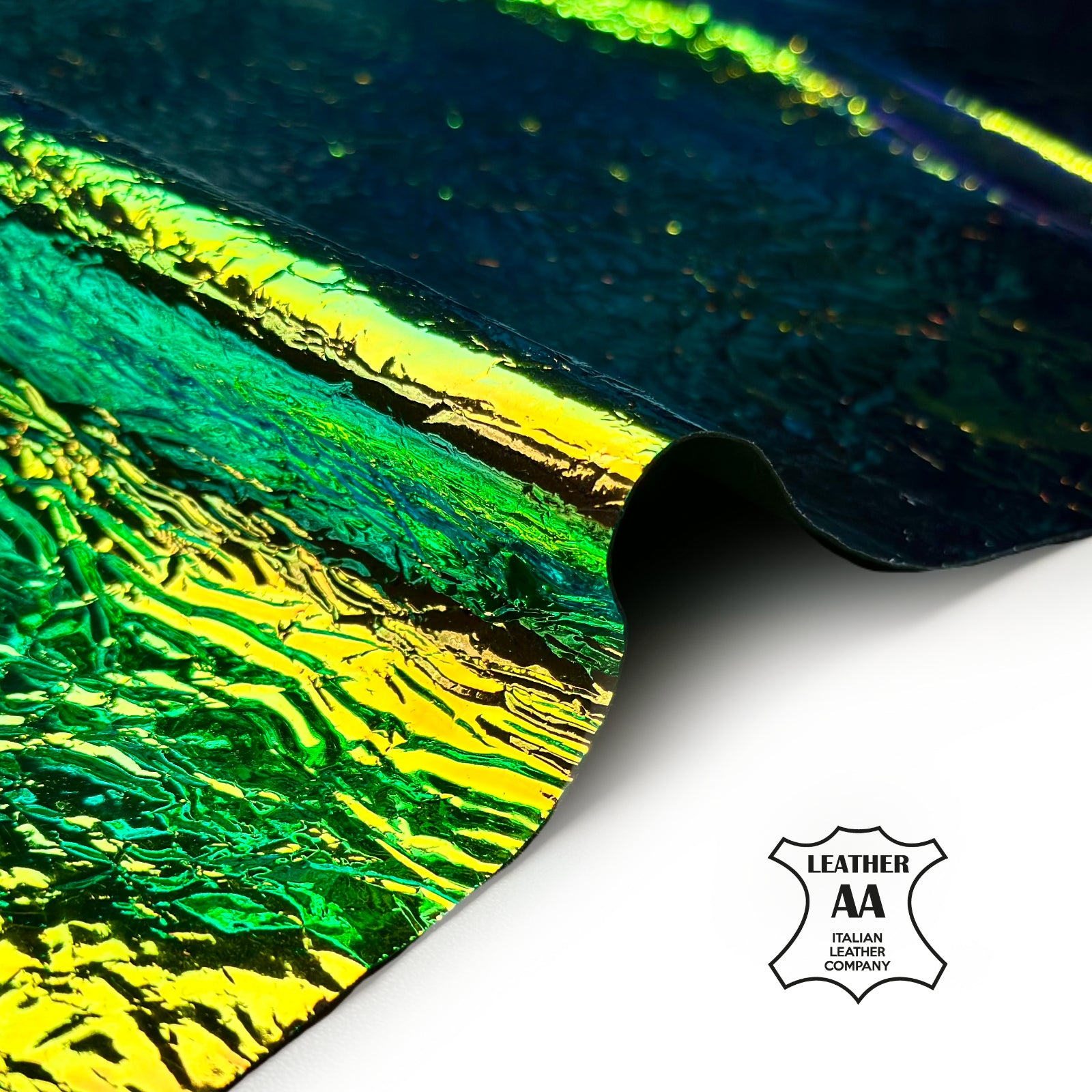 Orange Green Halo Paper Effect Lambskin Metallic Wrinkled Thin 0.4mm//1oz PAPER 1716