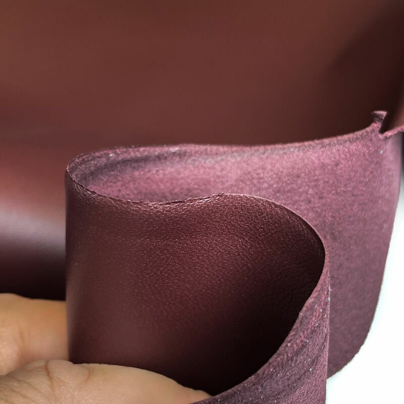 Dark Thick Burgundy Lambskin 1mm/2.5oz / MAHOGANY STONE 1162