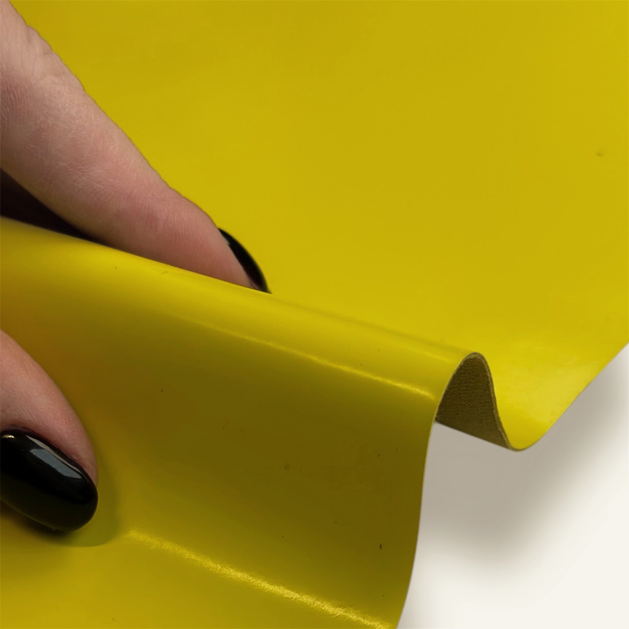 Neon Yellow Patent Lambskin Leather 0.6-0.7mm/1.5-1.75oz Neon Yellow 1579