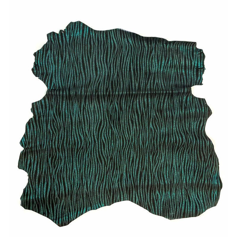 Shiny Zebra Stripes Lambskin Leather 0.9-1.0mm/2.25-2.5oz / SPARKLY ZEBRA 1260